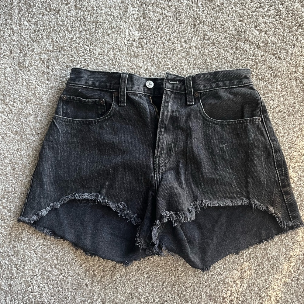 Abercrombie curve love black shorts